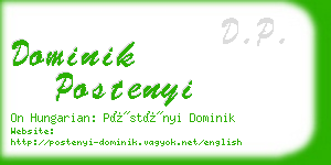 dominik postenyi business card